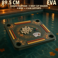 Tapis de jeu flottant en mousse EVA pour table de Thanksgiving, multi-jeux, pour Mahjong américain, Rummy et cartes imperméables