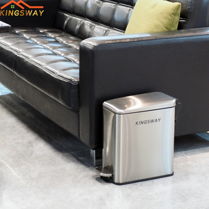 5 liter rectangle household trash can kitchen dustbin stainless steel foot pedal bin