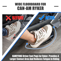 Repose-pieds avant pour conducteur Can-Am Ryker Base 600 900 ACE Rally 2015-2025 Sport 2022-2025