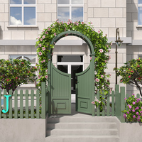 Porte de jardin moderne en alliage d'aluminium, double porte, portail de cour, petite porte, design artistique