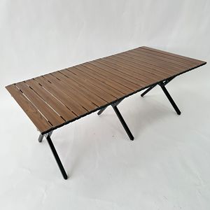 Table de pique-nique portable personnalisée 4-8 personnes Table de camping pliante en acier au carbone Table pliante de camping enroulée d'oeufs légère - Product Image 1