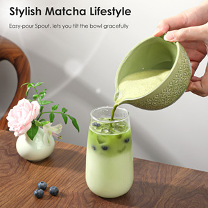 7-Piece Traditional Japanese-Style Ceramic Matcha <b>Tea</b> <b>Set</b> Engraved Bowl <b>Tea</b> Brush Polypropylene Whisk for <b>Tea</b> - Product Image 4