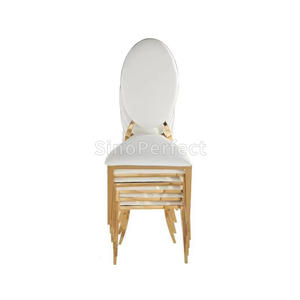 New Style Outdoor Decoration Furniture <b>White</b> Gold Stainless Steel Wedding <b>Chair</b> Banquet Dinner <b>Chairs</b> for Outside <b>Dining</b> Events - Product Image 1