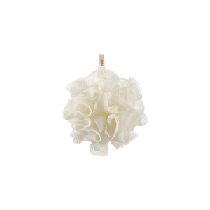 FaSoLa Bath Ball Gray And White Flower Shape Soap Holder Mesh Bag Thickened Soft Bathing Essential For Shower - Product Image 3