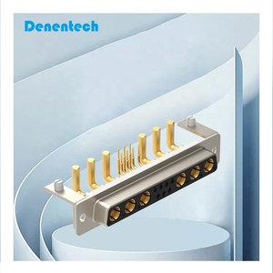 Denentech d-תת 13w6 זווית ישרה נשית זווית D-תת מחברים בעלי כוח גבוה מצופה זהב מיקרו-תקן D-תת מחברים עבור pcb - Product Image 3