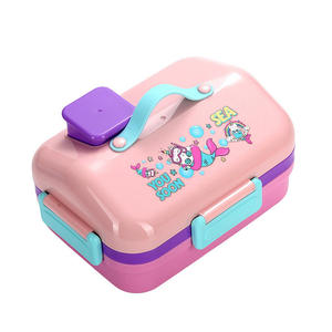 Niedliche Bunte Kinder-Mikrowellen-Bento-Box Tragbarer Fach-Lunchbehälter mit PP-Deckel zur Aufbewahrung von Warmen Speisen - Product Image 5