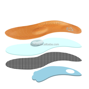 Semelles orthopédiques en cuir véritable respirantes pour absorption des chocs au <span class=keywords><strong>talon</strong></span>, soutien de la voûte plantaire et facilitation de la circulation plantaire, idéales pour les pieds plats - Product Image 5