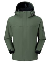 Extérieur unisexe trois-en-un amovible support fermeture éclair velours épaississement coupe-vent imperméable chaud ample respirant veste de créateur