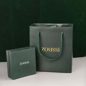 Bolsas de Embalaje Especiales de Papel Kraft Reciclable con Logotipo Personalizado, Asa de Cinta, Impresión UV y Serigrafía para Joyería - Product Image 1