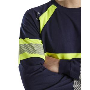BLAKLADER - 3510103088336XL Camiseta de manga larga Hi-Vis Azul marino/Amarillo-EAN 7330509799376 ROPA DE TRABAJO DE LA HI-VIS - Product Image 4