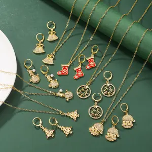2023 Custom new Christmas gifts for girls and children high fine jewelry Christmas necklace pendant for women
