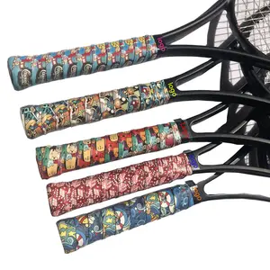 Custom Print Supported Frosted Tennis Overgrip PU Grips Original Anti-slip Dry Overgrips for Tennis