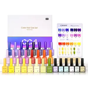 2023 CANNI CC1-CC6 New Upgrade 9ml Hema Free Long Lasting 30pcs/set Uv Gel Nail Kit Total 144 Colors