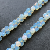 Perles de quartz opalite facettées en forme d'oignon, style briolette |   Marque Rozrincrystals.com du Gujarat