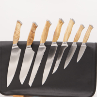 Couteau de cuisine LONSDOW en bois d'olivier, 67 couches d'acier Damas, 7 pouces, couteau utilitaire de haute qualité, couteau à éplucher, couteau Santoku, couteau à sushi, couteau de chef