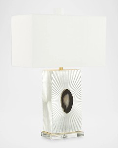 Lámpara de Mesa Moderna de Cerámica Azul con Pantalla de Tela Crema Blanca, E26 Eléctrica, para Dormitorio, Vestíbulo de Hotel, Sala de Estudio, D.C. - Product Image 4