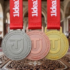 Medallas Deportivas Personalizadas con Diseño Gratuito, Juego de Medallas de Aleación de Zinc con Logotipo en Relieve, Chapadas en Oro, Plata y Cobre, <span class=keywords><strong>para</strong></span> Competiciones - Product Image 4