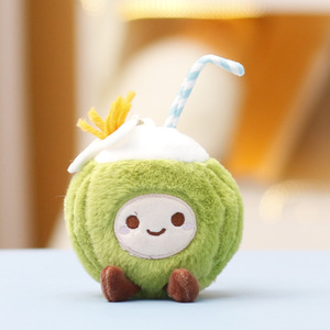 Nhà Máy Bán Buôn Dễ Thương Dừa Sang Trọng Mặt Dây Chuyền Keychain Túi Trái Cây Nhiệt đới Mềm Đồ Chơi Búp Bê Tùy Chỉnh Thú Nhồi Bông Cho Quà Tặng Khuyến Mãi - Product Image 2
