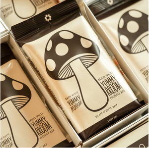 Sacs en mylar comestibles de haute qualité avec boîte de présentation à surface mate avec saveur de champignon magique - Product Image 4