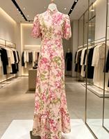 Robes longues sans manches grande taille pour femme, taille haute, coupe ajustée, imprimé floral élégant, décontractées pour le printemps et l'été, idéales pour les vacances