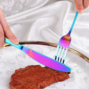 Vente en gros d'ensembles de couverts réutilisables en acier inoxydable argenté pour restaurants, personnalisables et économiques, comprenant cuillères, fourchettes et couteaux pour mariage - Product Image 3