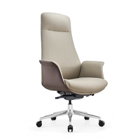 Chine Fabrication Fauteuil inclinable ergonomique en cuir PU blanc à dossier haut Gestionnaire de bureau Ordinateur Fauteuil pivotant PDG