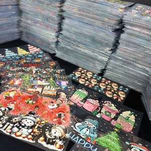 Fábrica al por mayor 16Oz & 20Oz & 24Oz UV DTF Calcomanías Dibujos animados Vaso de Navidad Envolturas y embalaje Venta al por mayor UV DTF Pegatinas de Navidad - Product Image 3