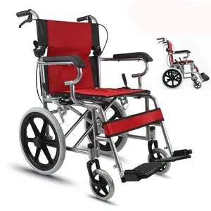 하이 퀄리티 접이식 경량 휠체어 직접 공장에서 노인 장애인 뜨거운 판매 재활 장비