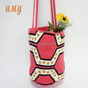 Bolso cruzado <span class=keywords><strong>Wayuu</strong></span>, Mochila de ganchillo para hombro, de algodón, artesanal - Product Image 2