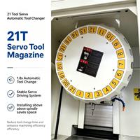 Fresadora CNC de 5 Ejes LEYO T600, Fresadora Compacta con Control Fanuc Robodrill de 5 Ejes, Cono de Husillo BT40, Husillo Único