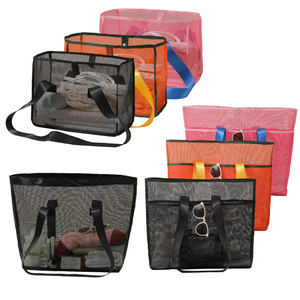 <span class=keywords><strong>Mesh</strong></span> Strandtas Grote Draagtas Voor Familiespeelgoed Vakantiebenodigdheden - Product Image 1