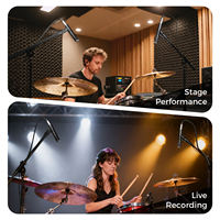 DM7 Supernieren-Metall-Stiftmikrofon mit kleiner Membran für Schlagzeug-Overhead-Trommeln, Hi-Hat, Live-Bühne, Studioaufnahmen, XLR Typ C