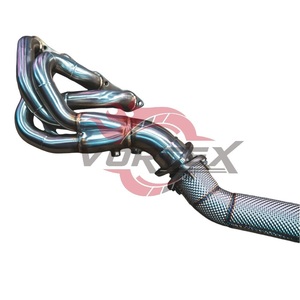 Colector de escape de acero inoxidable Vortex SS304 para Ferrari F430, cabezales de alto rendimiento y tubo de carreras con montaje atornillable - Product Image 4