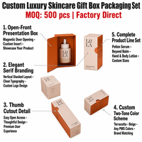 Caja de Cartón Moderna con Materiales Reciclados y Grabado Personalizado, Empaque de Lujo Sostenible para Cuidado de la Piel, Cajas Cosméticas con Logotipo