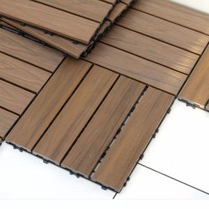 Wholesale Outdoor Swimming Pool Decorative No-Slip Waterproof Composite WPC Co-extrusion Deck <b>Tiles</b> Floor - Product Image 3