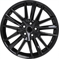 Rines de Aleación de Aluminio Forjado de 19 Pulgadas para Autos de Pasajeros, Color Negro Brillante