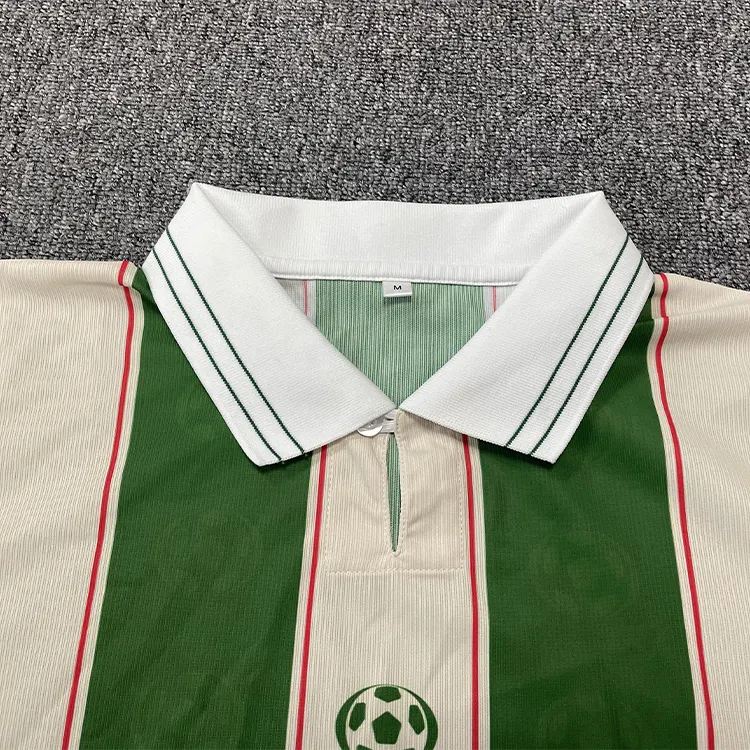 Healong-Fabrik individualisierte vollsublimierte Fußball-Polo-Shirts klassisches Retro-Fußballtrikot