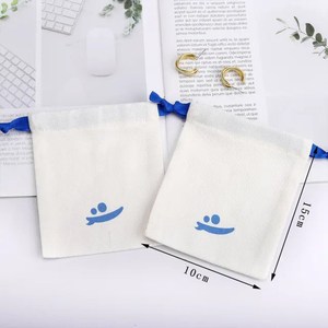 Pochette cadeau en tissu de coton et lin écologique, petite, de haute qualité, pour bijoux, bougies, cosmétiques, sac en mousseline avec cordon de serrage - Product Image 6