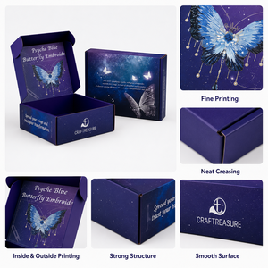 Custom Brand Logo <b>Foldable</b> Aircraft Corrugated Mailer <b>Box</b> For Jewelry Embroidery Craft Gift Packaging Manufacturer Own Factory - Product Image 2