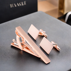 Bán Buôn Tùy Chỉnh Kinh Doanh Phù Hợp Với Áo Sơ Mi Tie Pin Bạc Rose Gold Wedding Tuxedo Khuy Măng Sét & Tie Clip Cho Mens Ăn Mặc Sự Kiện Chính Thức - Product Image 5