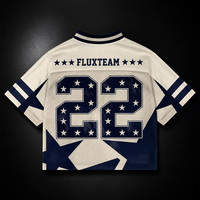 Maillot de football personnalisé pour hommes en maille, motif étoiles et rayures, numéro 22, streetwear, vente en gros
