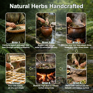 Champú Sólido Herbal Usnea Grass Cacumen Biotae, Champú Sólido Natural OEM para <span class=keywords><strong>el</strong></span> Cuidado del <span class=keywords><strong>Cuero</strong></span> <span class=keywords><strong>Cabelludo</strong></span> y Anticaspa - Product Image 3