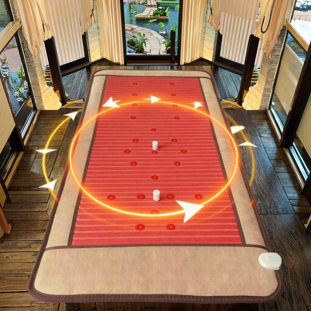 Korean Heat Crystal Stone Far Infrared Massage Red Light Therapy Pemf Mat 190*80CM LED Photon PEMF Amethyst Mat Bed Mattress