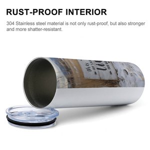 Stainless Steel Tumbler 20oz Vacuum <b>Insulated</b> Custom Logo Car <b>Cup</b> Holder Compatible - Product Image 6
