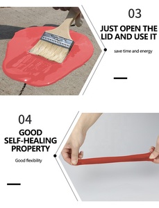Peintures imperméabilisantes liquides rouges modernes Dessini pour toits et sols de maison, revêtement imperméable en caoutchouc pour usage extérieur - Product Image 5