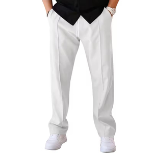 Pantalones cruzados informales deportivos de gran tamaño americanos para hombre, Invierno 6XL con cierre de cremallera larga, chaqueta holgada con cierre frontal de pierna recta - Product Image 3