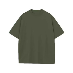 Mỹ Retro 230G Người Đàn Ông Của T-Shirt Chải Kỹ Chặt Chẽ Siro Sợi Đôi Tinh Khiết Cotton Ngắn Tay Rắn Thiết Kế Trống - Product Image 3