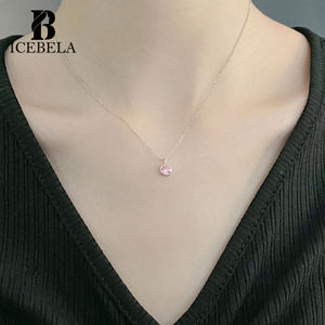 Collares con colgante de circón de piedra de mes de cumpleaños de color joyería fina de Plata de Ley 925 exquisita y elegante única para mujer - Product Image 6