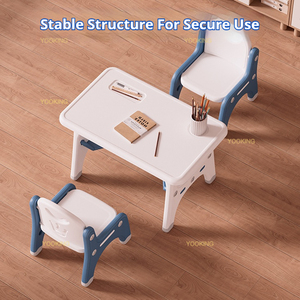 Juego <span class=keywords><strong>de</strong></span> <span class=keywords><strong>Mesa</strong></span> y Silla <span class=keywords><strong>de</strong></span> Estudio <span class=keywords><strong>para</strong></span> <span class=keywords><strong>Niños</strong></span> con Diseño Espacioso, Escritorio Educativo <span class=keywords><strong>de</strong></span> Plástico <span class=keywords><strong>para</strong></span> Dormitorio y Sala <span class=keywords><strong>de</strong></span> <span class=keywords><strong>Juegos</strong></span> - Product Image 2
