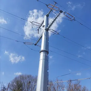 Postes de electricidad de poste eléctrico de hormigón galvanizado en caliente de China a la venta